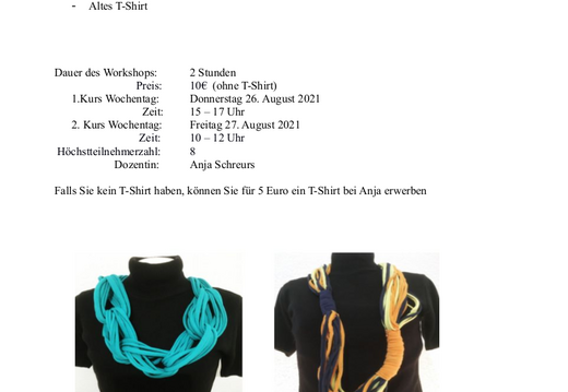 Workshop T-Shirt Upcycling