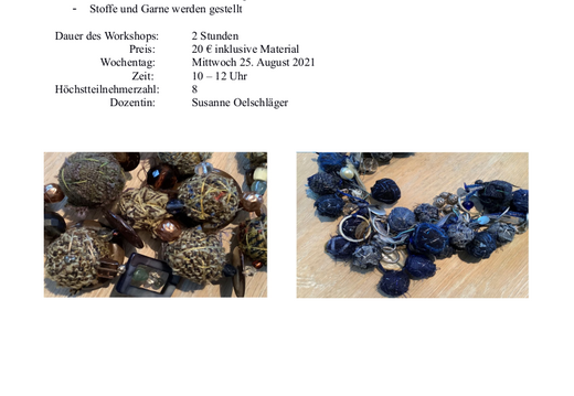 Workshop Textile Perlen
